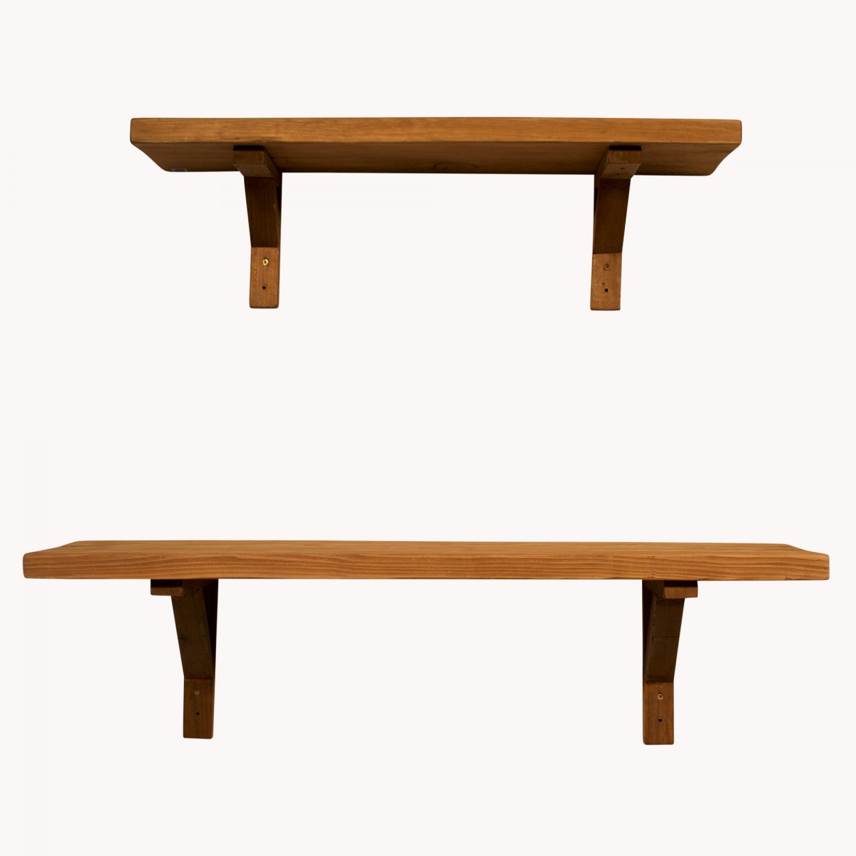 Brookby Rustic Wood Shelves Set of 2 Storage One World