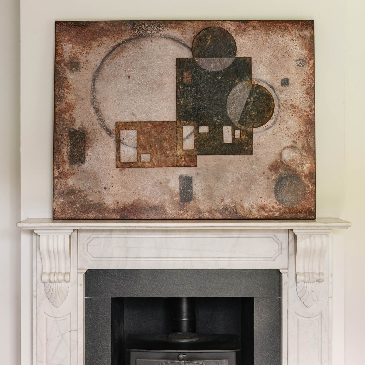 Clovelly Rusted Abstract Iron Wall Art Clearance One World