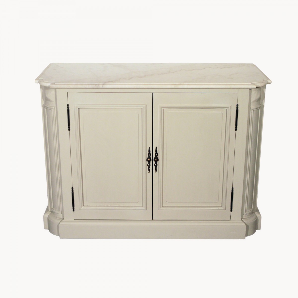 Albury Double Door with White Marble Top Storage One World