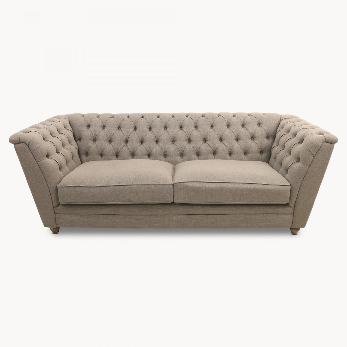 St James Soft Grey Button Back Sofa Seating One World