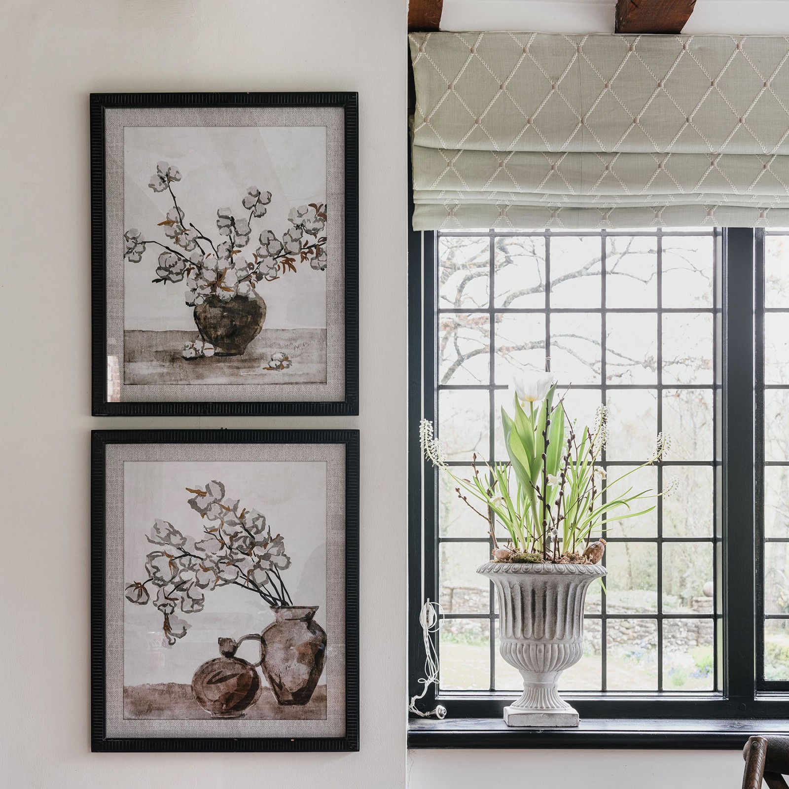 Brookby Set of 2 Framed Potted Flower Wall Art Wall Art One World