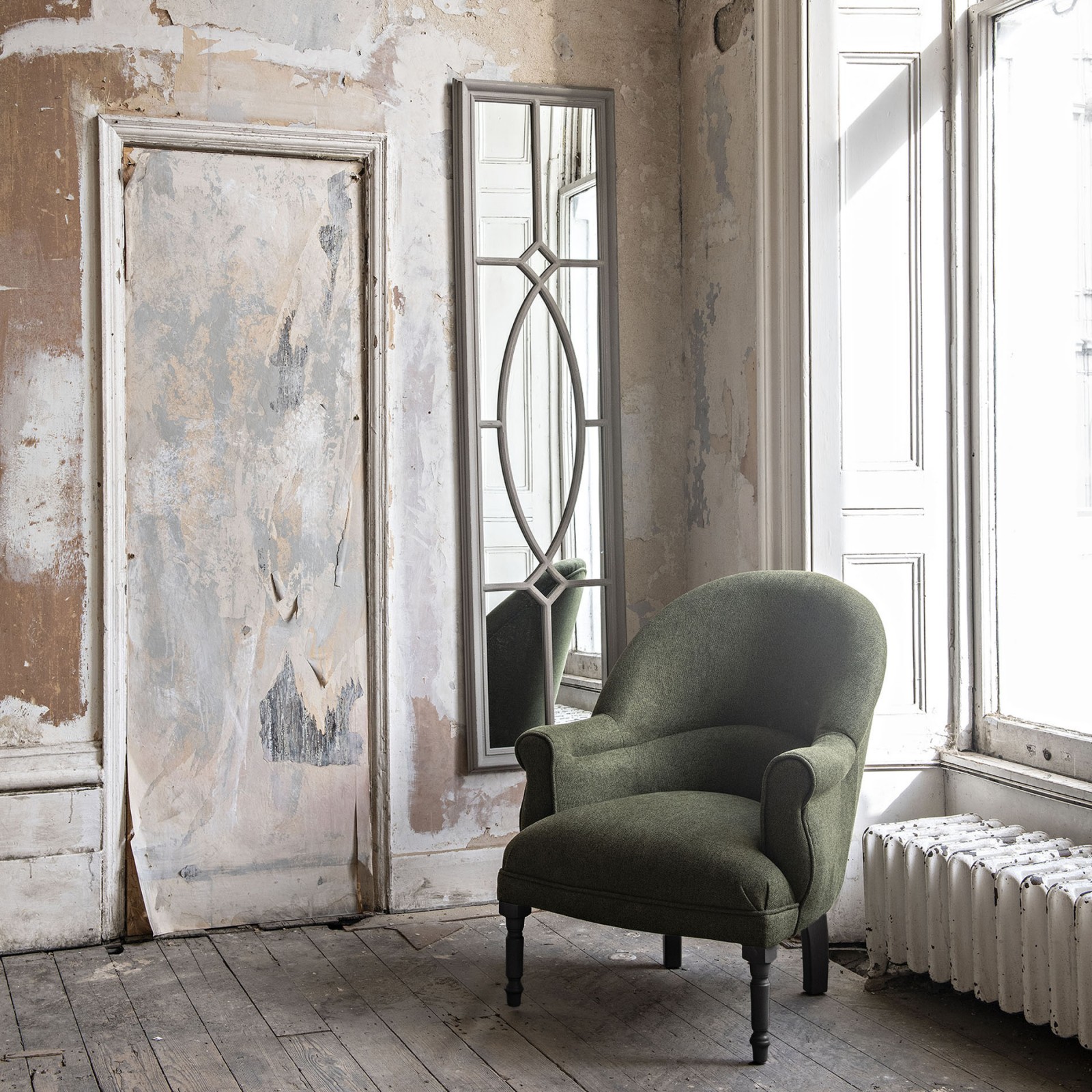 Kingswood Rounded Forest Green Armchair Seating One World