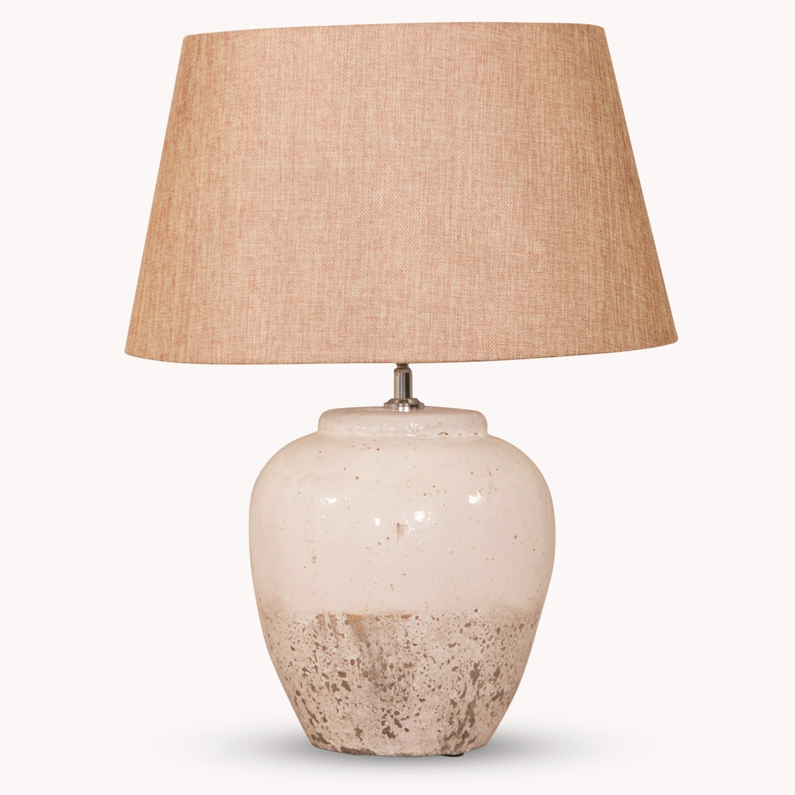 Birkdale Rounded Stone Lamp with Gravel Shade Lighting One World