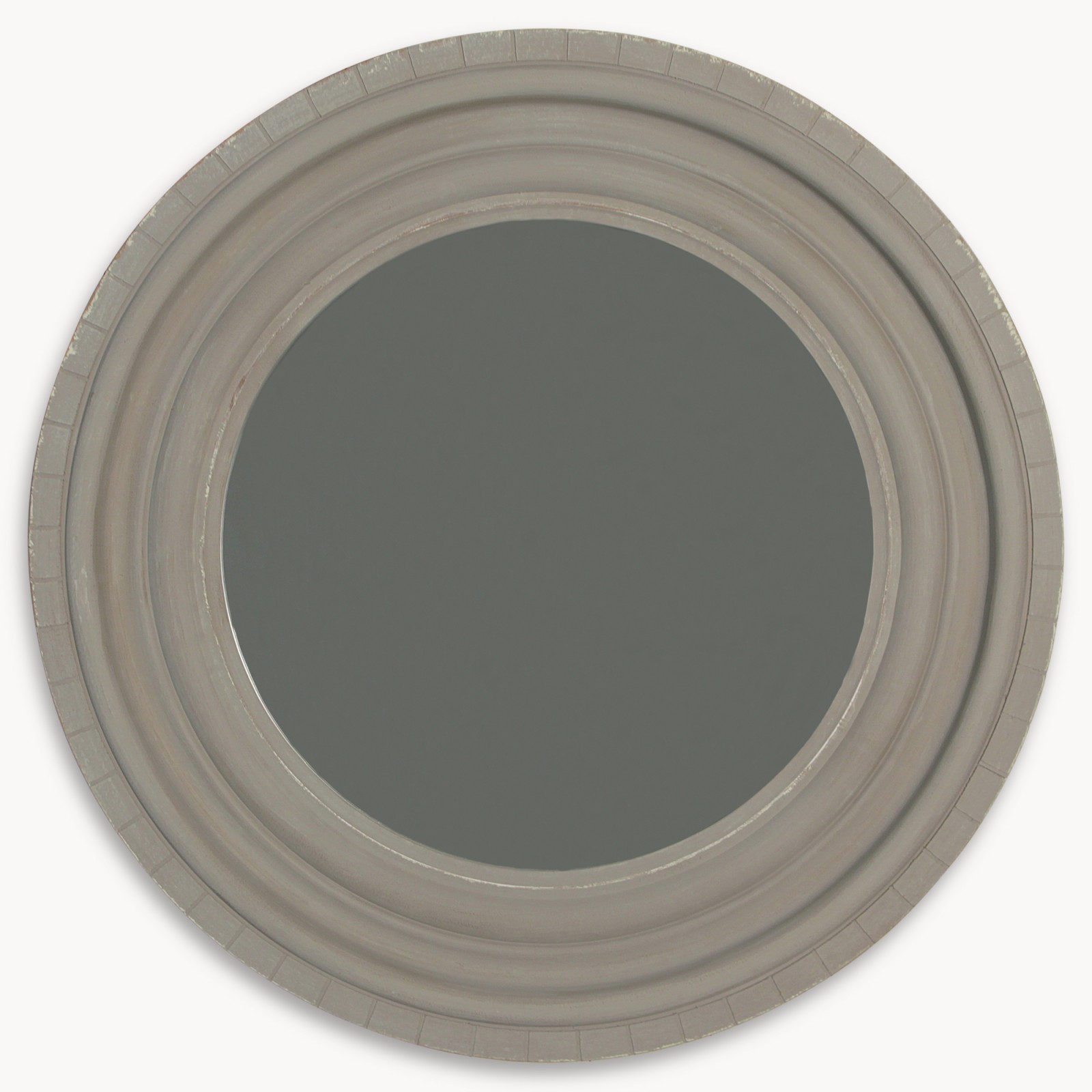 Wilton Grey Round Mirror Dark Mirrors One World