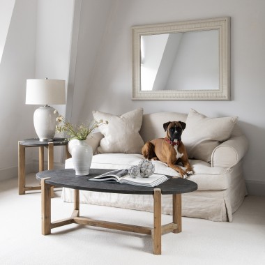 Monomoy Recycled Pine Stone Top Coffee Table | One World