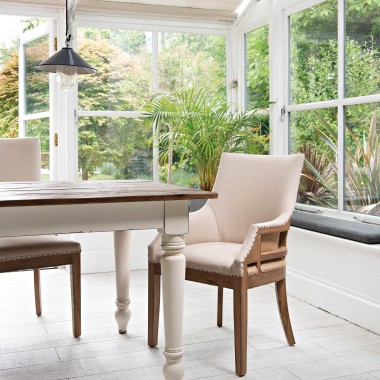 St James Beige Deconstructed Carver Chair | One World