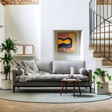Swyft Model 02 Linen 3 Seat Sofa - Shadow | One World