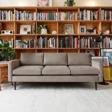 Swyft Model 01 Velvet 3 Seat Sofa - Elephant | One World