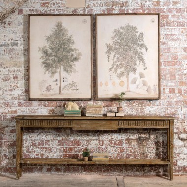 Woodcroft Large Vintage Slim Console Table | One World