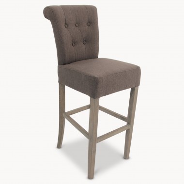 Stools One World St James Grey Padded Bar Stool One World