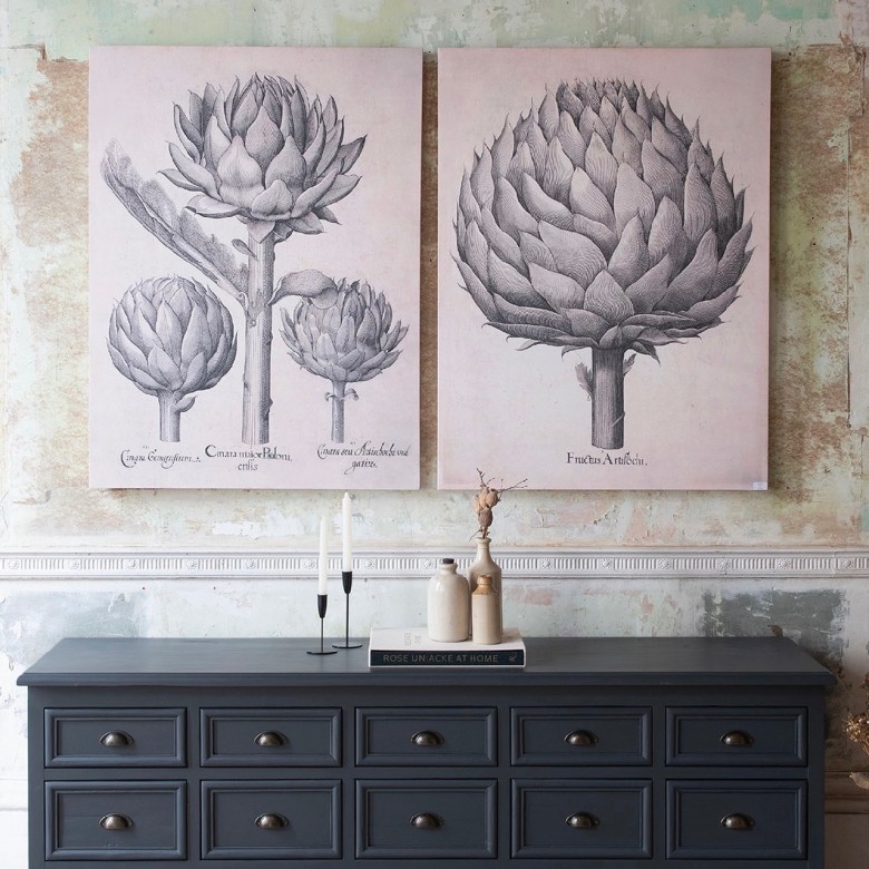 Brookby Set of 2 Canvas Artichoke Wall Art Wall Art One World