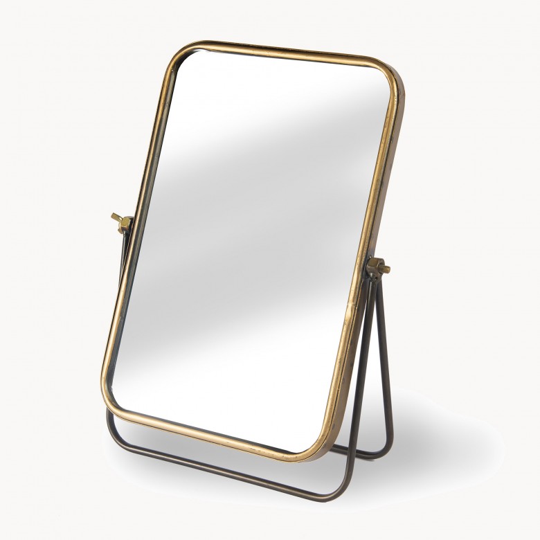 Crofton Free Standing Table Mirror with Gold Finish Mirrors One World