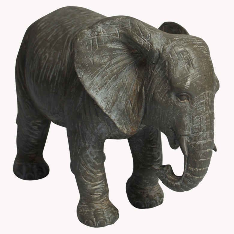 Kenton Grey Elephant Decorative Objects One World