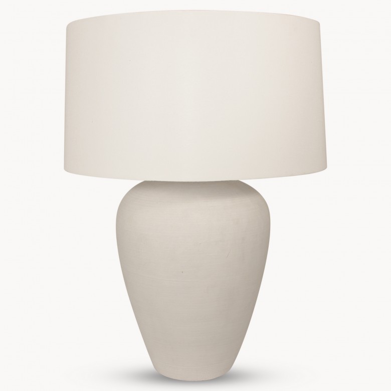 Killington Tall White Ceramic Lamp And Shade One World