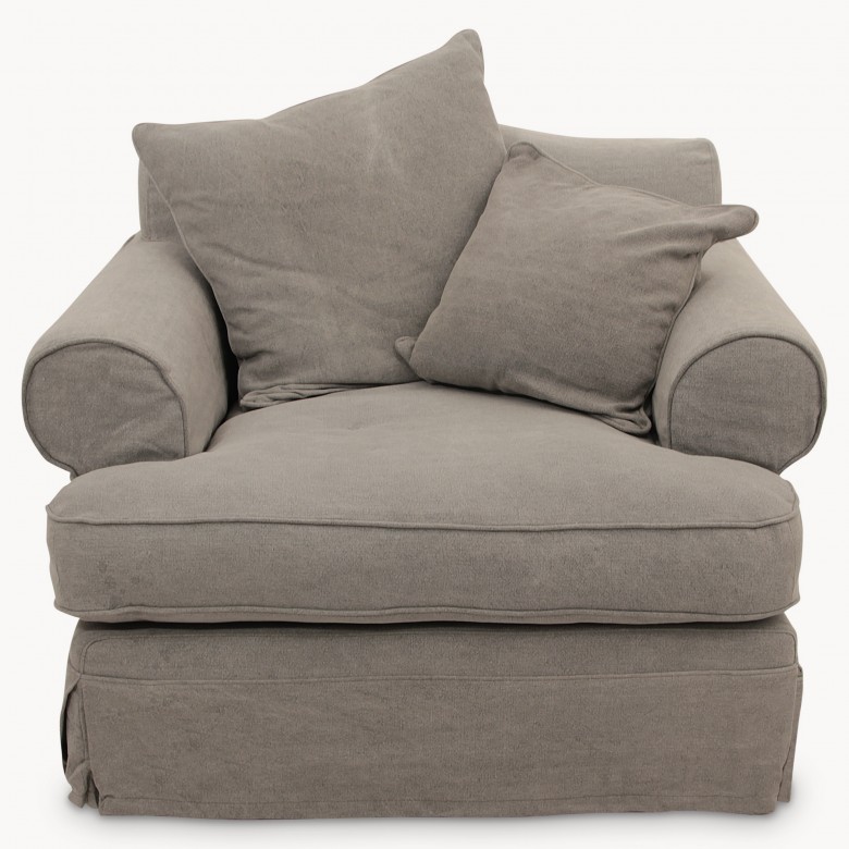 Kingswood Grey Linen Lounge Chair One World