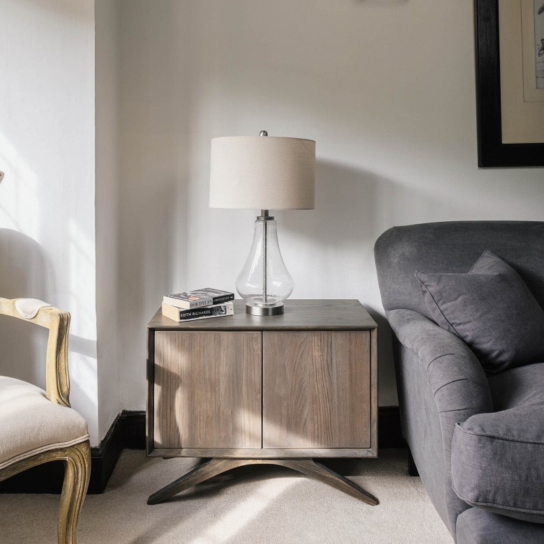 Nightstand with two doors discount