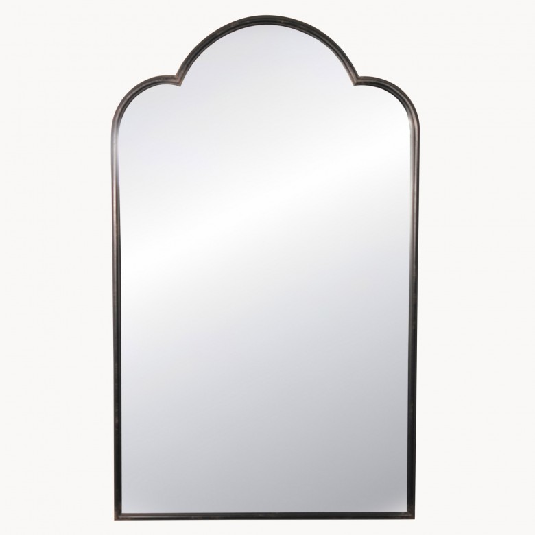 Brookby Industrial Black Iron Mirror Mirrors One World