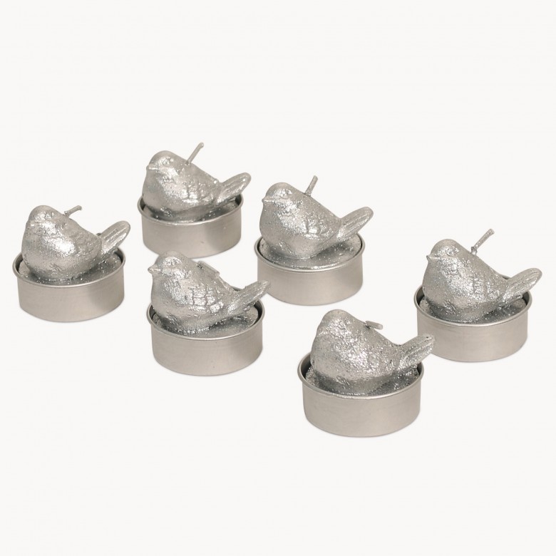 Rosanna Silver Sparrow T Light Candles Homeware One World