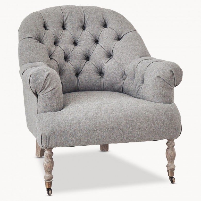 St James Upholstered Grey Occasional Chair Seating One World