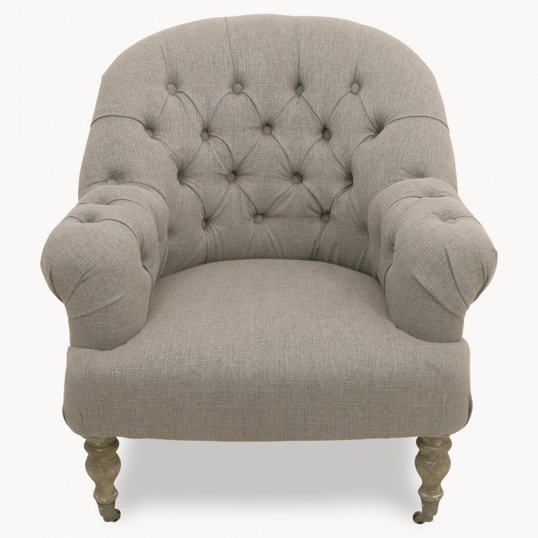 St James Upholstered Soft Grey Occasional Chair | Seating | One World