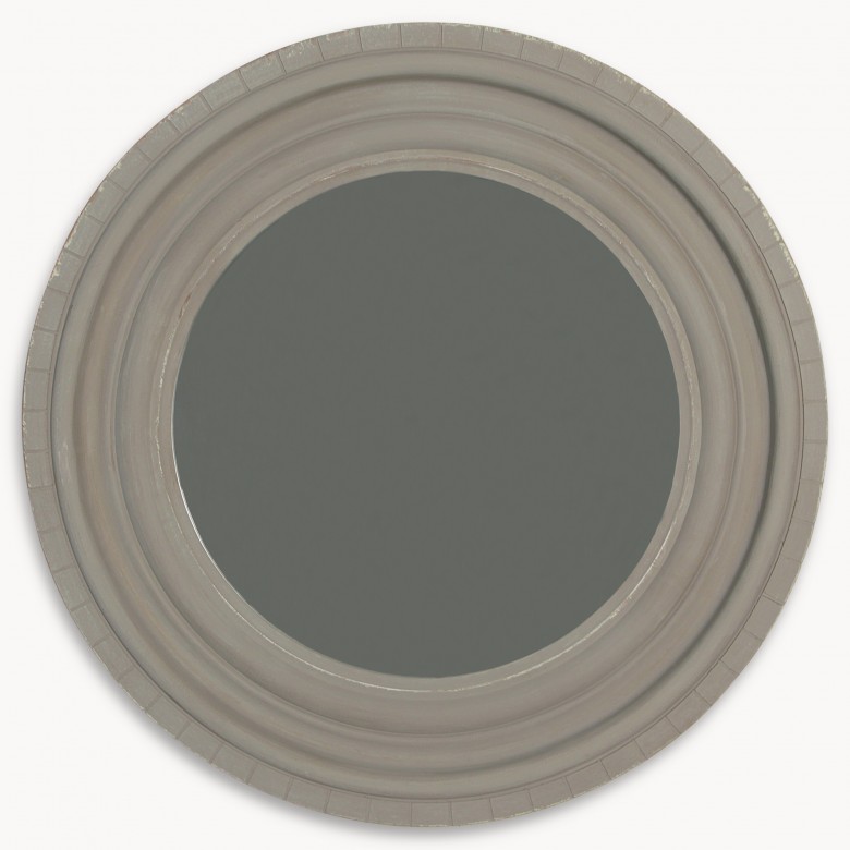 Wilton Grey Round Mirror Dark Mirrors One World