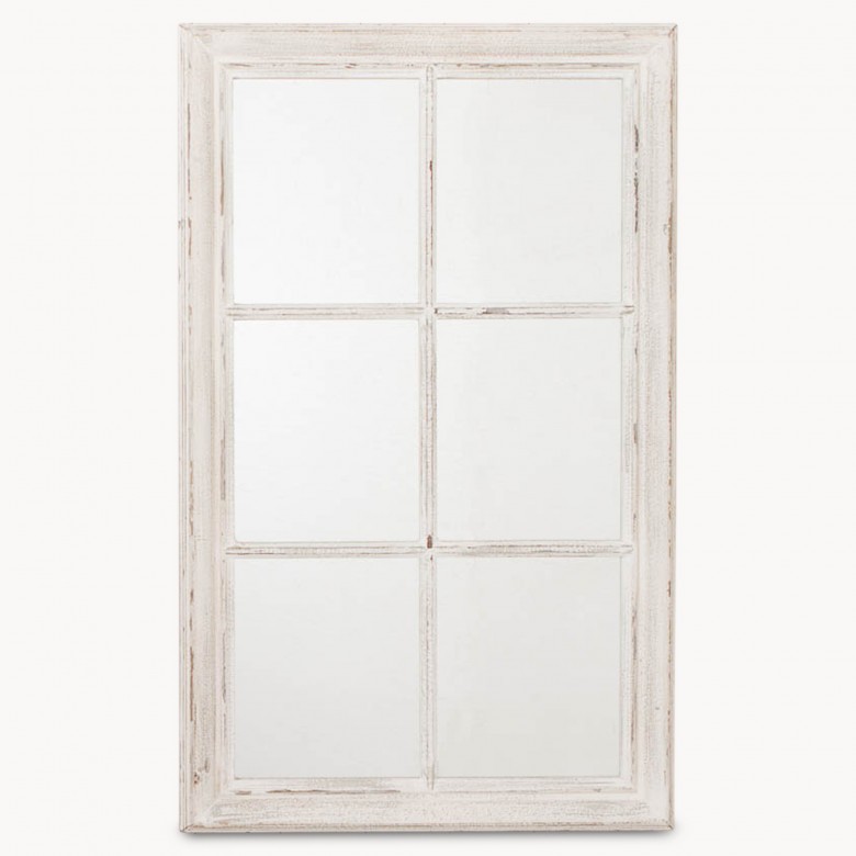 Wilton White Panel Window Mirror | Mirrors | One World