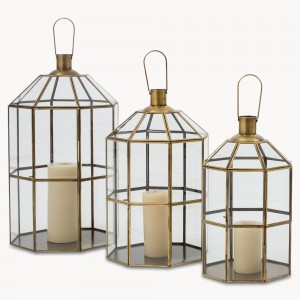 brass lantern, candle holder