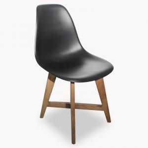 woodcroft black and oak dining chair