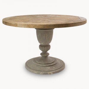 woodcroft charcoal bleached pine round dining table