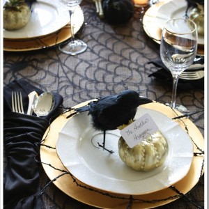 Stylish Halloween table setting