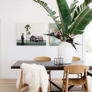 large palm on a table