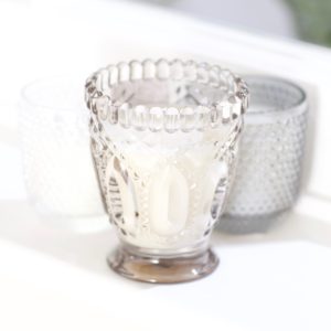 Ornate glass candle