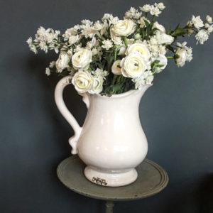 Large jug of White Rannuculus