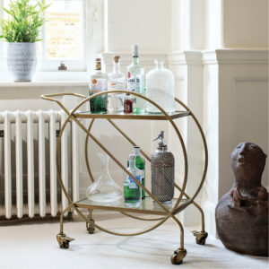 vintage style drinks trolley