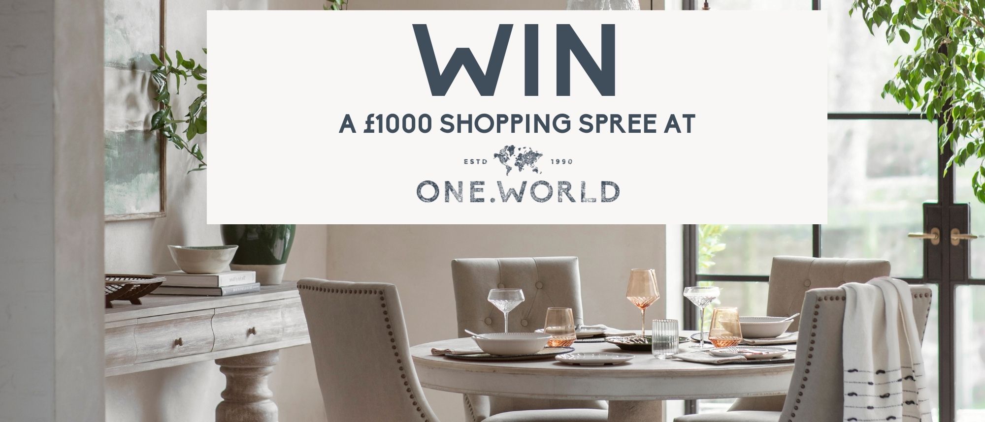 Win a £1000 Shopping Spree at One.World in conjunction with SheerLuxe