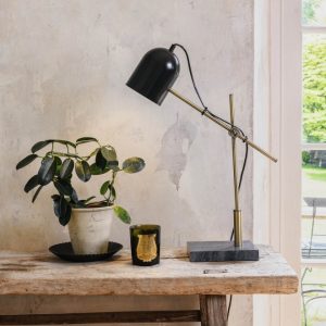 Derby Marble and Steel Desk Lamp